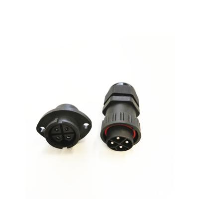 중국 Power M25 4 Pin 30A Male Panel Mount Marine Grade Electrical Waterproof Connectors For IP67 판매용