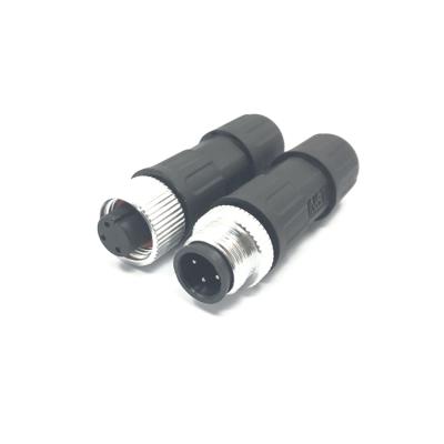 중국 Automotive wire connectors 3 pin male and female waterproof connector cable M12 3croe connertor 판매용