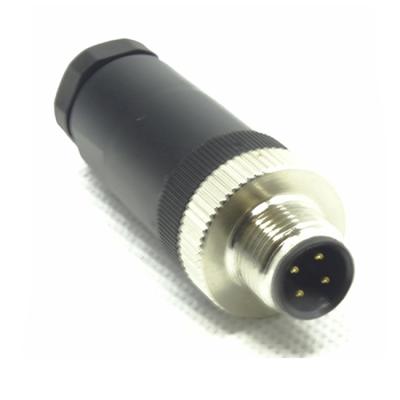 China Power sensor m12 straight round male connector waterproof ip68 for sale