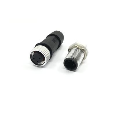 중국 4 pin m12 male and female auto connector IP67 waterproof electrical wire waterproof cable connector automotive cable connector 판매용