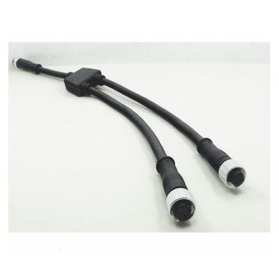 China IP67 Waterproof Electrical Power Branch Cable Connectors Y Splitter for sale