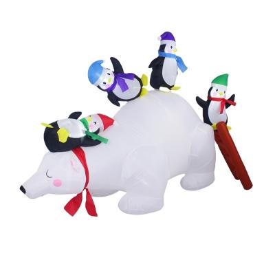 China 2020 Christmas Bear Inflatable Outdoor Inflatable Family Top Selling for sale