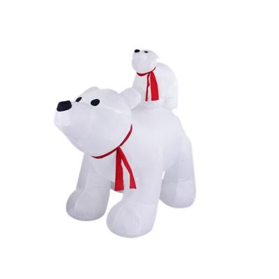 China Large 8FT Polar Bear Two Handmade For Christmas Yard Decoration for sale