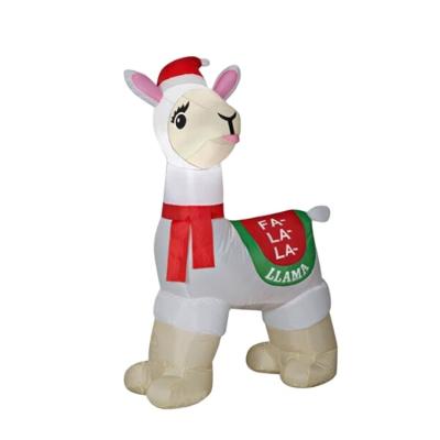 China Christamas Decoration 6FT Inflatable Alpaca With LED Light For Holiday Decoration for sale