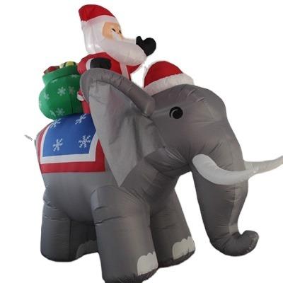 China Holiday Outdoor Decoration Inflatable Elephant Christmas LED Light for Yard Decoration for sale