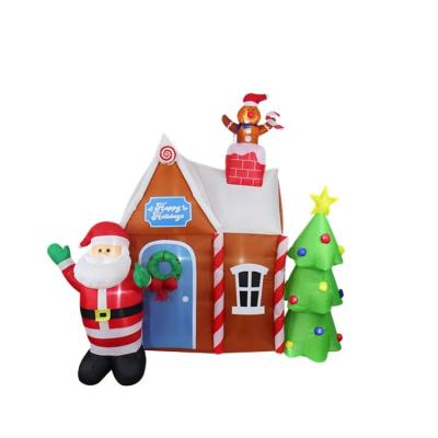 China Christamas House Decoration Christmas Inflatable House LED Light For Yard Decoration for sale