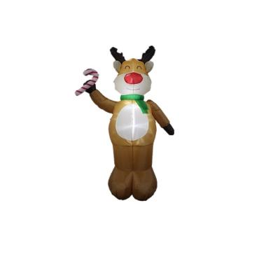 China Outdoor Holiday Decoration 8FT Inflatable Gingerbread Man For Christmas Day Decoration for sale