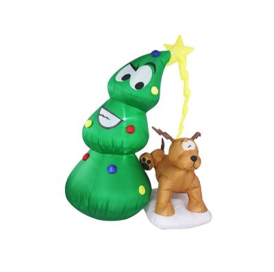 China Outside. Inflatable Artificial Christmas Tree With Dog 2020 Top Selling for sale