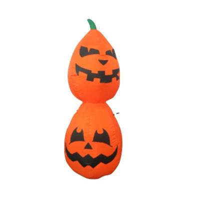 China Funny Inflatable Halloween Double Lit Pumpkin For Yard Decoration for sale