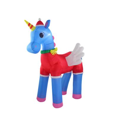 China Christmas Deoration Inflatable Christmas Horse For Holiday Yard Decoration for sale