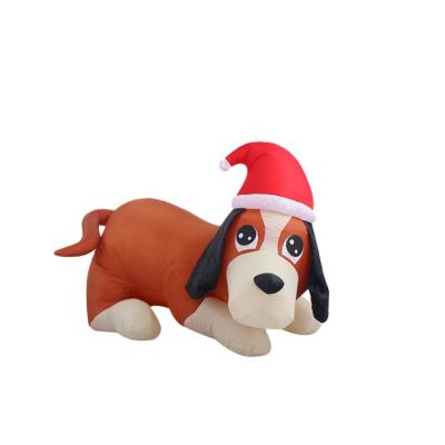 China Hot New Style Christmas Inflatable Husky Dog For Yard Decoration for sale