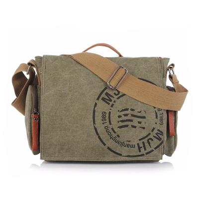 China 2021 Fashionable Fashion Retro Unisex Canvas Messenger Bag Casual Laptop Bag Simple Messenger Bag for sale