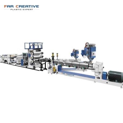 China New design PE plastic sheet PET sheet extruder machine for plastic lunch box sheet production line with high quality for sale