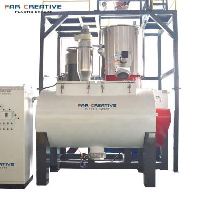 China Factory Design New PVC 1000/3000 Raw Materials Powder Mixer Machine Pulse Plastic Hot Cold Mixing Dust Collector With High Quality for sale