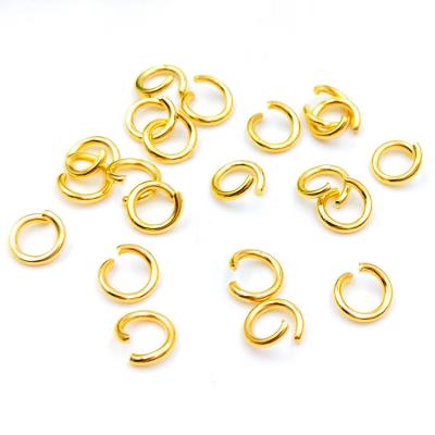 China 316L High Quality LIVE4U 316L Stainless Steel Workmanship Jewelry Material Vacumn Stainless Steel Plated Gold Color Open Jump Rings for sale