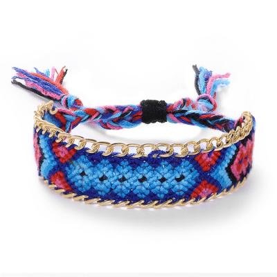 China 2020 New BOHEMIA Women Nepal Handmade Woven Braided Thread Friendship Bracelet Colorful Jewelry Rope for sale