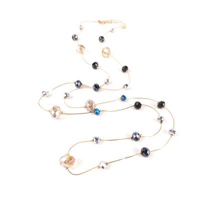 China Beautiful Multi Color Crystal Beads Handmade Long Necklace RS19NN05 from LIVE4U Fashion Brass Christmas for sale