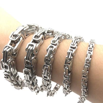 China LIVE4U RS20FBC02 New Byzantine Chain Stainless Steel Bracelet Mens Jewelry Silver Casual/Sporty Motorcycle for sale