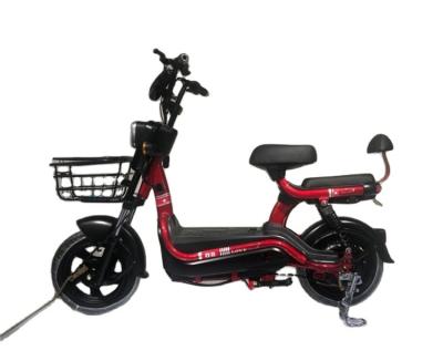 China FUJI CHINA Small Sale 14inch Lady City Bike Electric Bicycle 350W 48V Motorcycle Steel Hot Lead Acid Battery Operated Scooter for sale