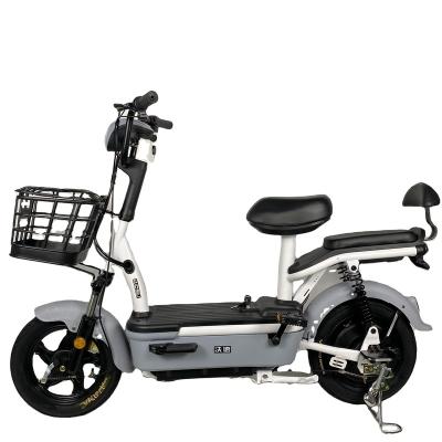 China Factory price 48V 12AH 350W 500W motor double seat lead acid battery steel bicycle city electric bike for transportation goods and people for sale