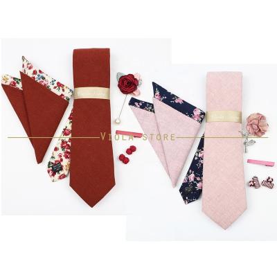 China : Fashion 5 PCS Cotton Best Of Patchwork 7cm Link Sets Brooch Pin Clip Hankie Cufflinks Men Luxury Wedding Party Floral Scarf Gift Accessory for sale