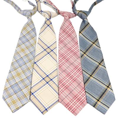 China Fashion Striped Female School Tie Fashion College Plaid Student Waitress Staff Bow Tie Professional Uniform Accessories for sale