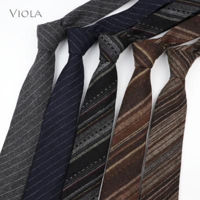 China Fashion Saturn Rings 7cm Wool Ties 7cm Striped Tuxedo Party Business Daily Formal Accessory Gift For Men Quality for sale