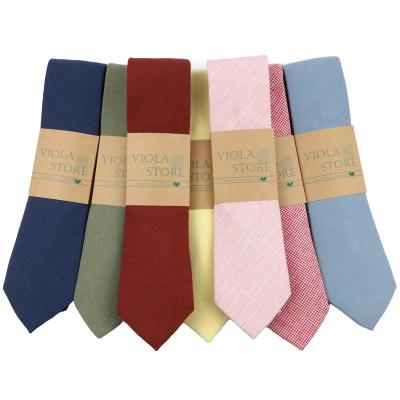 China : New Fashion 100%Cotton Tie Neck 6cm Sky Blue Dress Wedding Party Tuxedo Tie Colorful Solid Skinny Pink BowTie Cravat Mens Accessory for sale