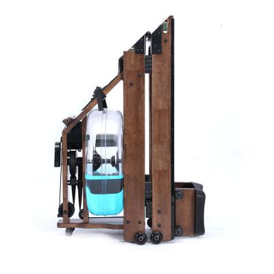 China SEA&PRAIRIE Double Track Wooden Water Tank Resistance Rowing Machine Eco-friendly Wholesale Commercial Folding Intelligent Rowing Machine for sale