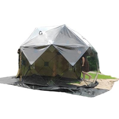 China SEA&PRAIRIE Large Hotel Tent B&B Breathable Round Tent Windproof Round Camping Tent Stay Nylon+PVC Dome Room Hostel Transparent Dome for sale