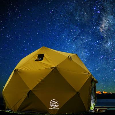 China Breathable PRAIRIE SEA Astronomy Astronomer Lover Romantic Stargazing PVC Stargazing Hostel Geometry Transparent Mobile Sunroom In Resort Dome Sky Tent for sale