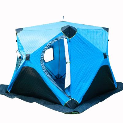 China SEA&PRAIRIE Automatic Noise Cube Insulated Breathable Portable Waterproof Ice Quilted Winter Camping Fishing Shelter Tent for sale