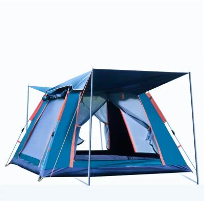 China Outdoor Breathable Foldable Portable Sunscreen Thickening Family Public Garden Picnic 3-4 Camping Tent Simple Fully Automatic 4 Door Tent for sale