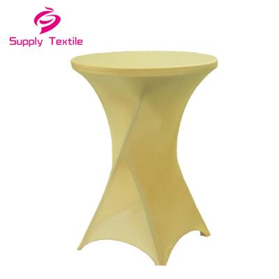 China Disposable Easy Care Burgundy Bar Spandex Cocktail Table Stretch Cover for sale