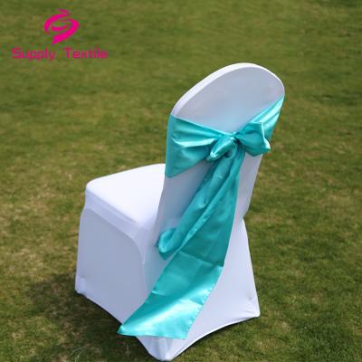 China Cheap Disposable Satin Willow Organza Chair Sash Curly Wedding Party Decorations for sale