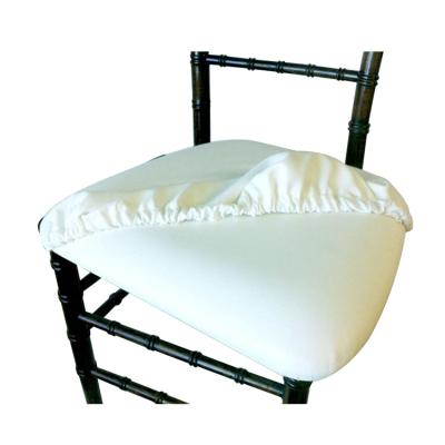 China Banquet Embroidery Simple Cheap Wedding Chiavari Chair Cushion Covers Custom Made for sale