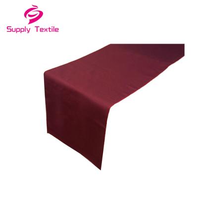 China Simple Elegant Wedding Decoration 100% Polyester Table Runner For Square Tables for sale