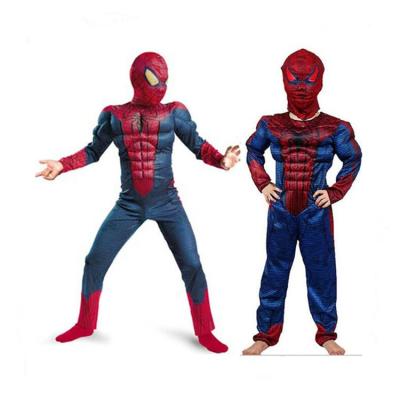 China New Arrival Cotton Cosplay Clothes Spider Man Costume Fullbody Halloween Costume For Kid for sale