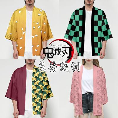 China Night Anime Cosplay Gear - Polyester Demon Slayer Long Robe for Women Men Kids Cosplay Costume Robe Kimono Robe Clothing for Men Women Anime Lovers for sale