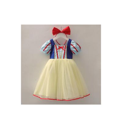 China Dance Stage Performance Top Selling Yellow And Red Color Cute Girl In Snow White Dress for sale