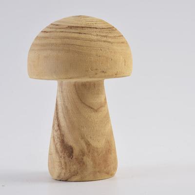 China China Manufacturer Wholesale Wood Mushroom Open Natural Color Wooden Mushrooms for sale