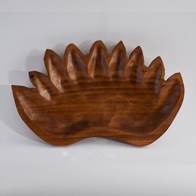 China 100% new design handmade paulownia pattern wooden dishes/fruit dish for sale