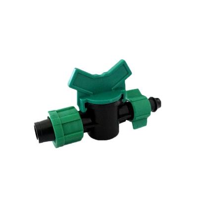 China Mini Plastic Drip Tape Connector System Drip Irrigation Agriculture Valve for sale