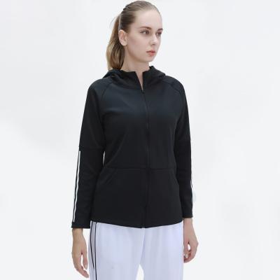 China Outdoor Breathable Jacket Women Full Zipper Fitness Gym Training Coat Ladies Yoga Shirt Long Sleeve Tops Hooded Running Jackets for sale