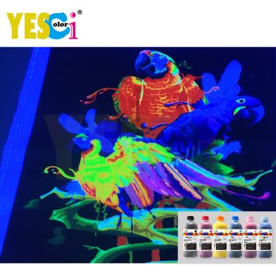 China For Wide Format Printer Compatible Epson R1800 Yes-Colorful Sublimation Ink For Tumblers Fluorescent Yellow Fluorescent Red Glow In The Dark Ink for sale