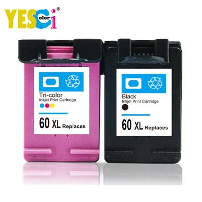 中国 60XL 60 XL Yes-Colored Remanufactured Remanufactured Inkjet Cartridge For Hp Deskjet D1620 D1630 D1658 D1660 D1663 D1668 D2530 D2545 D2560 販売のため