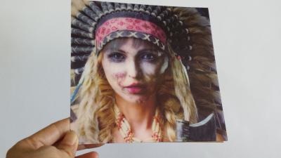 China Lenticular Greeting Card with beautiful girl changes to terrible face,morph effect for sale