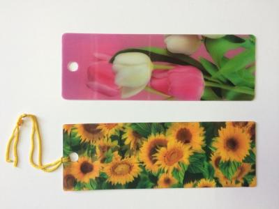 China Custom 0.6 mm PET 3D Lenticular Bookmarks With Two Sides CMYK Printing ISO for sale