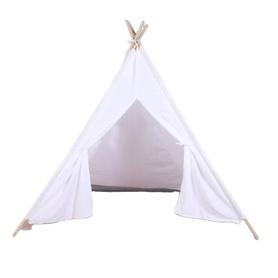 China Sports Toy Summer Hot Sale Indoor White Canvas Children's Tent Collapsible Indian Tent Customized Wholesale for sale