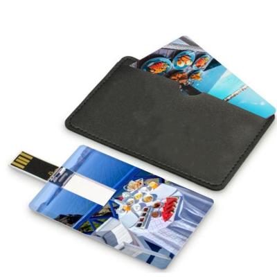 China Plastic Business Card USB 2.0 Full Color Printing Popular Gift Advertising 8GB Plastic Pendrive 16GB Credit Card USB Flash Drive for sale